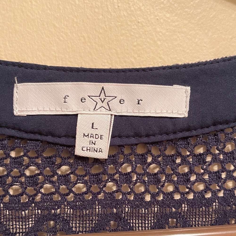 Fever Navy Lace Blouse - Picture 3 of 7